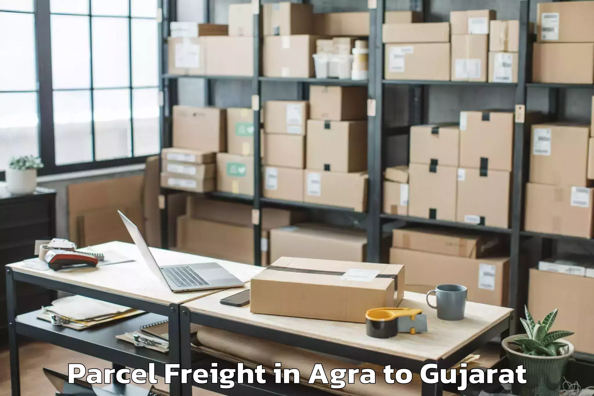 Book Your Agra to Petlad Parcel Freight Today